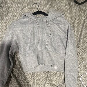 Gray Zip-Up Hoodie
